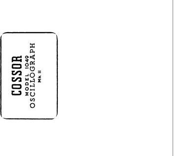 Cossor 1049 ;Mk2 schematic circuit diagram